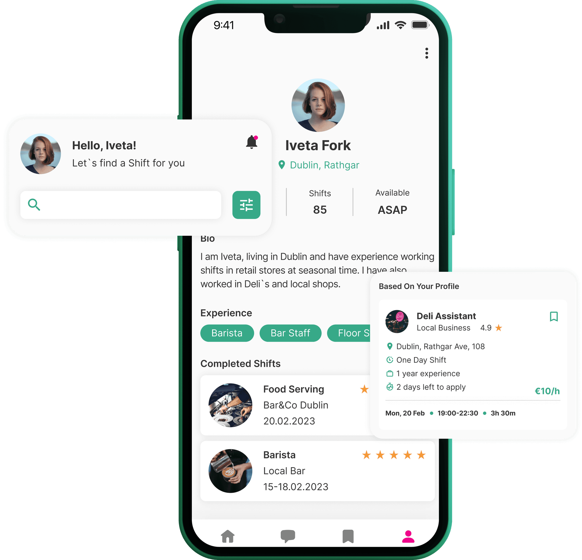 Shift App Interface